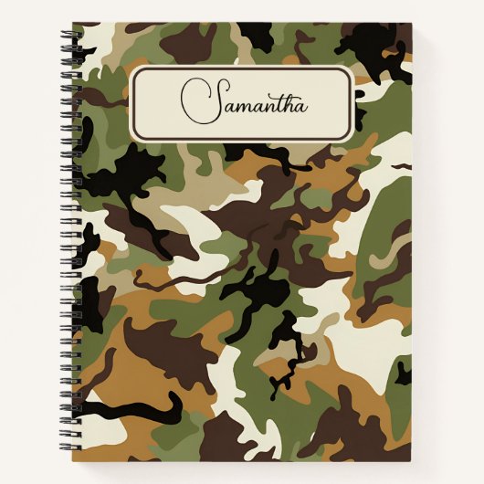 Carnet Camo Adaptive Personnalisé (Devant)