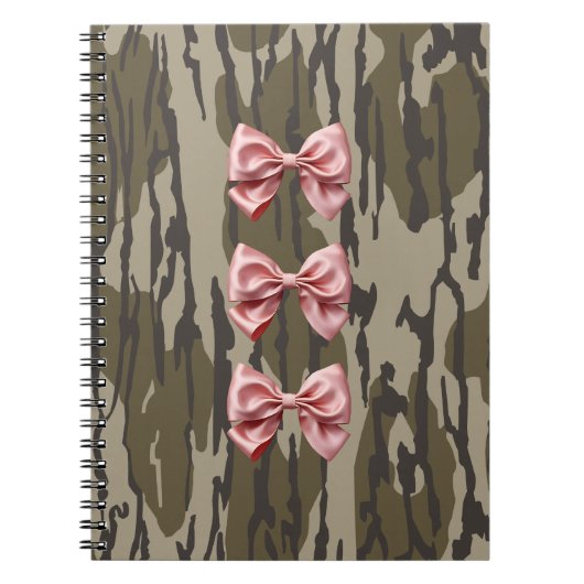 Carnet Camo Bébé Bonnet Rose Rubans & Bows en Bottomland (Devant)