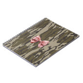 Carnet Camo Fille Ruban Rose Arc Bas Camo (Côté gauche)