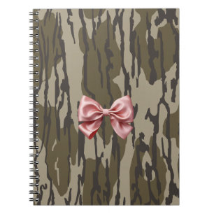 Carnet Camo Fille Ruban Rose Arc Bas Camo
