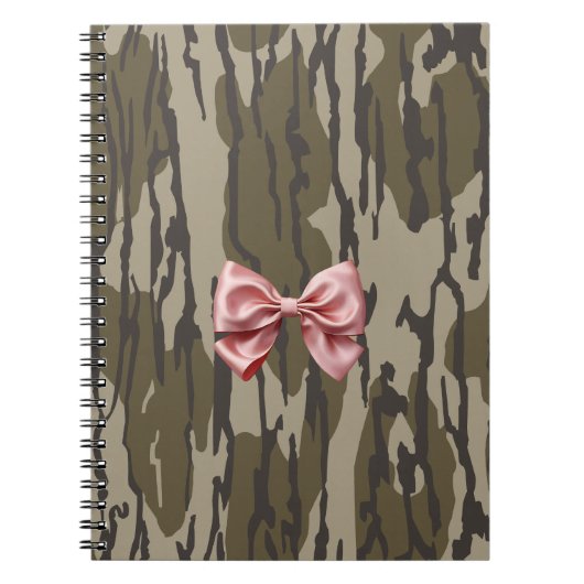 Carnet Camo Fille Ruban Rose Arc Bas Camo (Devant)