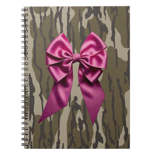 Carnet Camo Fille Ruban Rose Arc Bas Camo Bottom Lands (Devant)