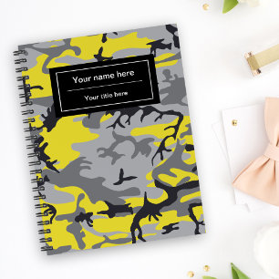 Carnet Camo jaune et gris, Camouflage, Militaire, Armée