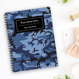 Carnet Camo Navy, camouflage bleu, Militaire, Armée