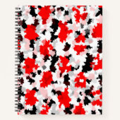 Carnet Camo noir rouge noir noir Conception abstraite (Devant)