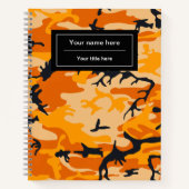 Carnet Camo orange, Camouflage, Militaire, Armée (Devant)