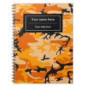 Carnet Camo orange, Camouflage, Militaire, Armée (Devant)