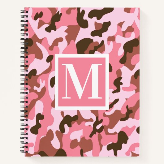 Carnet Camo rose (Devant)