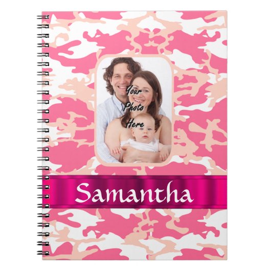 Carnet Camo rose (Devant)