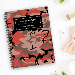 Carnet Camo rouge et marron, Camouflage, Militaire, Armée