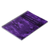 Carnet Camo violet foncé avec titre/bloc auteur (Côté gauche)