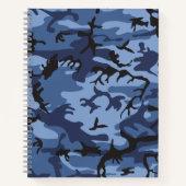 Carnet Camouflage bleu marine, Militaire, Armée (Devant)