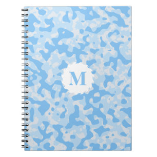 Carnet Camouflage bleu Monogramme initial