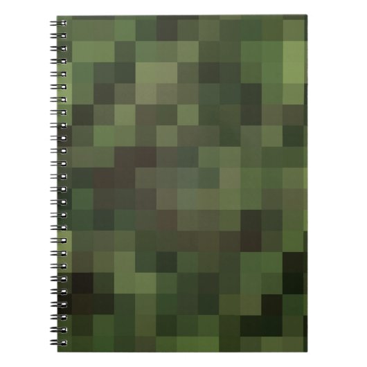 Carnet camouflage carré vert (Devant)