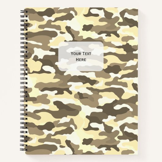 Carnet Camouflage du désert (Devant)