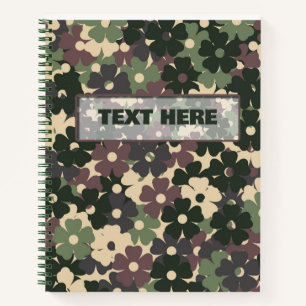 Carnet Camouflage floral