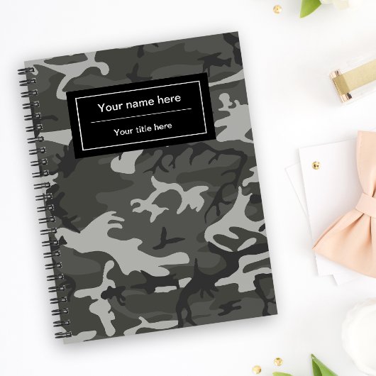 Carnet Camouflage gris, Armée