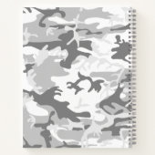 Carnet Camouflage gris neige d'hiver, Militaire, Armée (Dos)