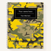 Carnet Camouflage jaune et vert, Militaire, Armée (Devant)
