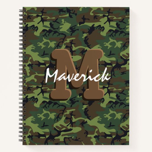 Carnet Camouflage Masculine Boy Army (Devant)