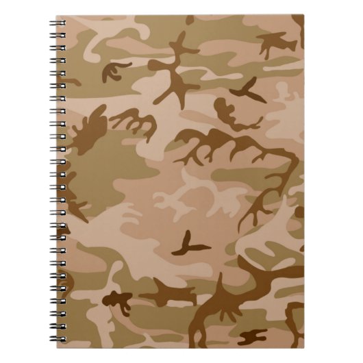 Carnet Camouflage militaire de sable du désert des États- (Devant)