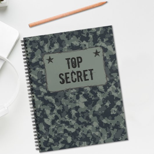 Carnet Camouflage militaire Top Secret