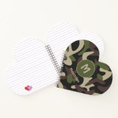 Carnet Camouflage militaire Vert Motif Brown Monogramme (Intérieur)