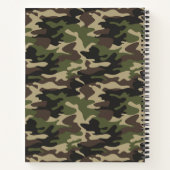 Carnet Camouflage moderne Nom du Motif Noir (Dos)