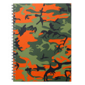 Carnet Camouflage orange et vert, Militaire, Armée (Devant)