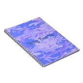 Carnet Camouflage Pastel Bleu Cachage De Votre Citation (Côté Droit)