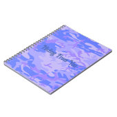 Carnet Camouflage Pastel Bleu Cachage De Votre Citation (Côté gauche)