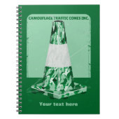Carnet Camouflage rd cône drôle de cône de circulation (Devant)