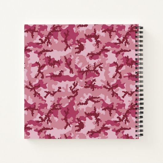 Carnet Camouflage rose (Dos)