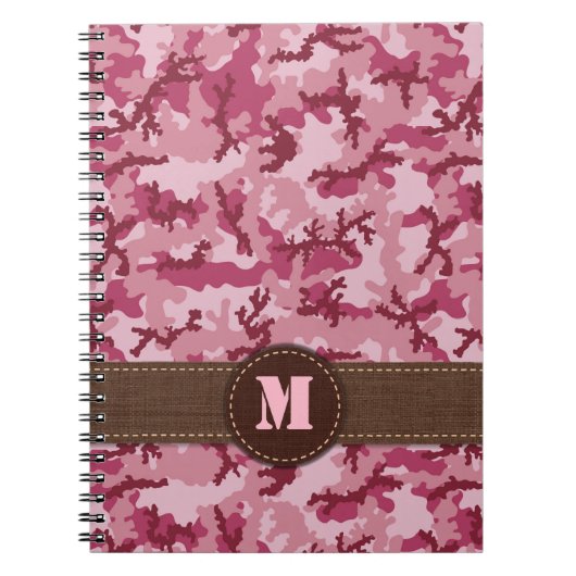 Carnet Camouflage rose (Devant)