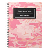 Carnet Camouflage Rose, Camouflage, Militaire, Armée (Devant)