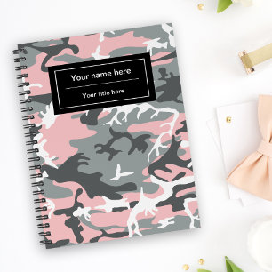 Carnet Camouflage rose et gris, Camouflage, Militaire, Ar