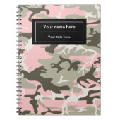 Carnet Camouflage rose et vert, Militaire, Armée (Devant)