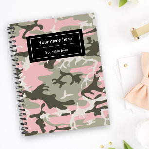 Carnet Camouflage rose et vert, Militaire, Armée