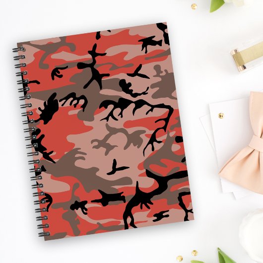 Carnet Camouflage rouge et Brown, Armée