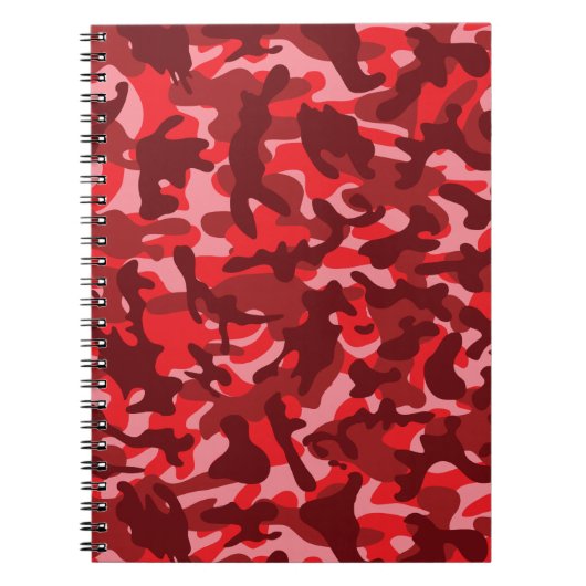 Carnet Camouflage Saumon rouge (Devant)