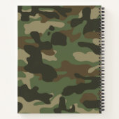 Carnet Camouflage vert Camo Motif de l'armée Monogramme (Dos)