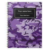 Carnet Camouflage Violet, Militaire, Armée (Devant)