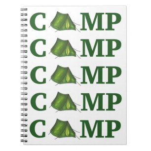 Carnet CAMP Tente verte Camping été Camping été Cadeau de
