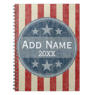 Carnet Campagne politique - stars et rayures vintages