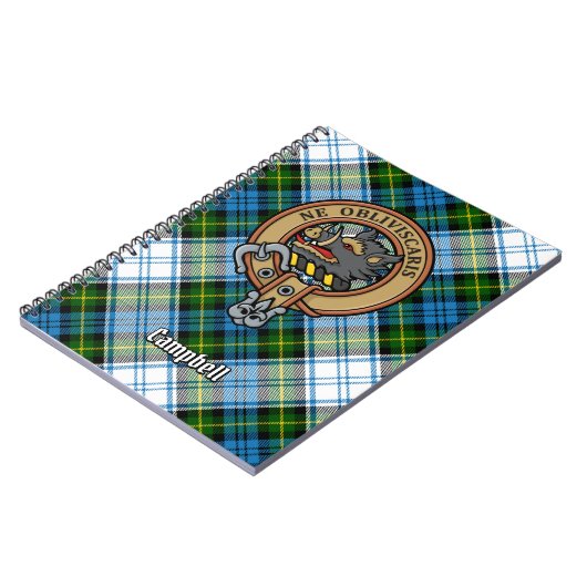 Carnet Campbell Crest au-dessus de Tartan (Côté gauche)