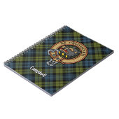 Carnet Campbell Crest sur Tartan (Côté gauche)