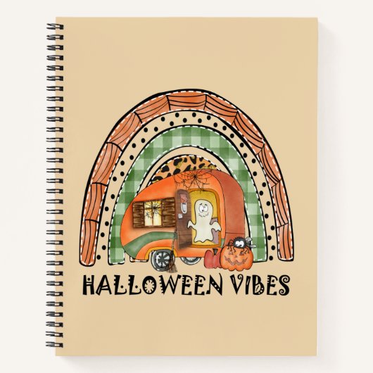 Carnet Camper/remorque Rainbow Halloween Vibes (Devant)