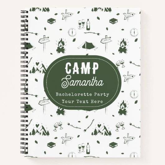 Carnet Camping Bachelorette Party Bach Weekend (Devant)