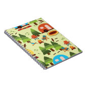 Carnet Camping - caravane, chaises de camping, cheminée (Côté Droit)