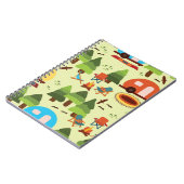 Carnet Camping - caravane, chaises de camping, cheminée (Côté gauche)